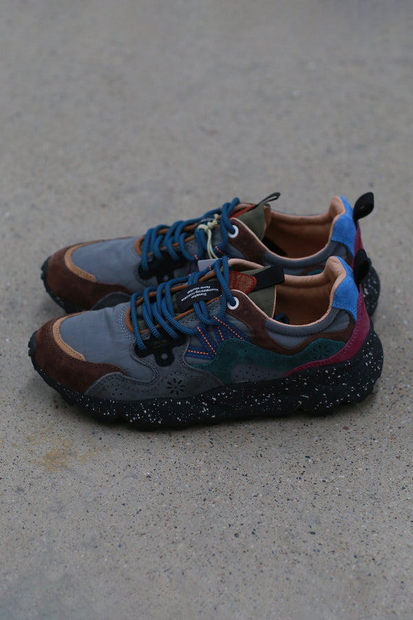 Flower Mountain/YAMANO 3 Hiking Shoes Series FM-FM63662-SHJLPTZ (Dark Gray/Olive Green/Grape Purple) (FM63568)